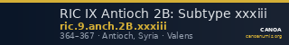 RIC IX Antioch 2B: Subtype xxxiii — CANOA