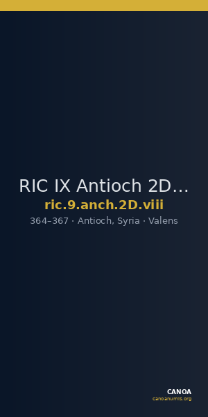 RIC IX Antioch 2D: Subtype viii — CANOA