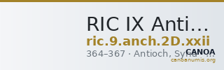RIC IX Antioch 2D: Subtype xxii — CANOA