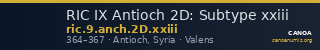 RIC IX Antioch 2D: Subtype xxiii — CANOA