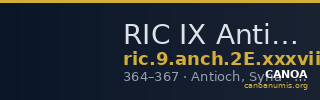 RIC IX Antioch 2E: Subtype xxxviii — CANOA