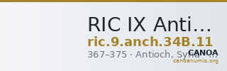 RIC IX Antioch 34B: Subtype 11 — CANOA