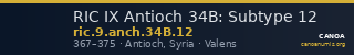 RIC IX Antioch 34B: Subtype 12 — CANOA