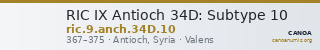 RIC IX Antioch 34D: Subtype 10 — CANOA