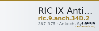 RIC IX Antioch 34D: Subtype 2 — CANOA