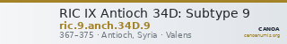 RIC IX Antioch 34D: Subtype 9 — CANOA