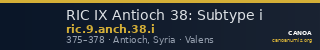 RIC IX Antioch 38: Subtype i — CANOA