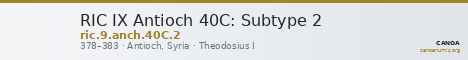 RIC IX Antioch 40C: Subtype 2 — CANOA