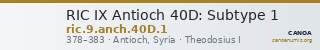 RIC IX Antioch 40D: Subtype 1 — CANOA