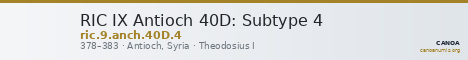 RIC IX Antioch 40D: Subtype 4 — CANOA