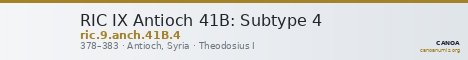 RIC IX Antioch 41B: Subtype 4 — CANOA