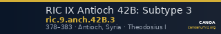 RIC IX Antioch 42B: Subtype 3 — CANOA