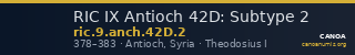 RIC IX Antioch 42D: Subtype 2 — CANOA