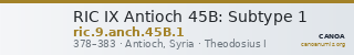 RIC IX Antioch 45B: Subtype 1 — CANOA