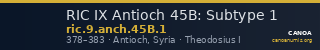 RIC IX Antioch 45B: Subtype 1 — CANOA