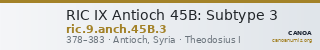 RIC IX Antioch 45B: Subtype 3 — CANOA