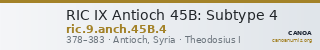 RIC IX Antioch 45B: Subtype 4 — CANOA