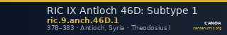 RIC IX Antioch 46D: Subtype 1 — CANOA