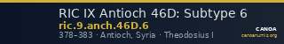 RIC IX Antioch 46D: Subtype 6 — CANOA
