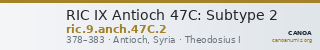 RIC IX Antioch 47C: Subtype 2 — CANOA