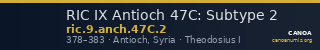 RIC IX Antioch 47C: Subtype 2 — CANOA