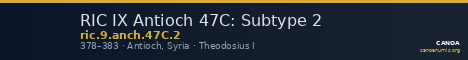 RIC IX Antioch 47C: Subtype 2 — CANOA