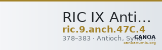 RIC IX Antioch 47C: Subtype 4 — CANOA