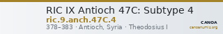 RIC IX Antioch 47C: Subtype 4 — CANOA