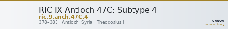 RIC IX Antioch 47C: Subtype 4 — CANOA