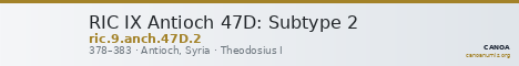 RIC IX Antioch 47D: Subtype 2 — CANOA