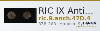 RIC IX Antioch 47D: Subtype 4 — CANOA