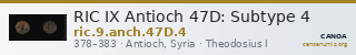 RIC IX Antioch 47D: Subtype 4 — CANOA