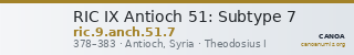 RIC IX Antioch 51: Subtype 7 — CANOA