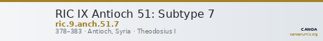 RIC IX Antioch 51: Subtype 7 — CANOA