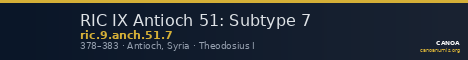 RIC IX Antioch 51: Subtype 7 — CANOA