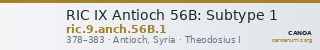 RIC IX Antioch 56B: Subtype 1 — CANOA