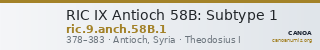 RIC IX Antioch 58B: Subtype 1 — CANOA