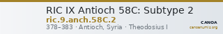 RIC IX Antioch 58C: Subtype 2 — CANOA