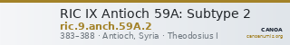 RIC IX Antioch 59A: Subtype 2 — CANOA