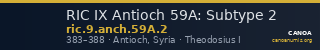 RIC IX Antioch 59A: Subtype 2 — CANOA