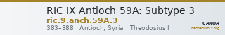RIC IX Antioch 59A: Subtype 3 — CANOA
