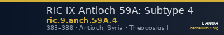 RIC IX Antioch 59A: Subtype 4 — CANOA