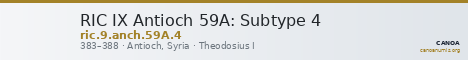 RIC IX Antioch 59A: Subtype 4 — CANOA