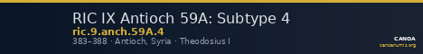 RIC IX Antioch 59A: Subtype 4 — CANOA
