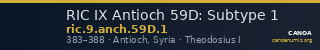 RIC IX Antioch 59D: Subtype 1 — CANOA