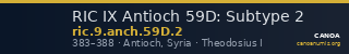 RIC IX Antioch 59D: Subtype 2 — CANOA