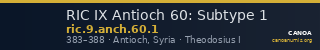 RIC IX Antioch 60: Subtype 1 — CANOA