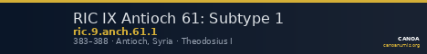 RIC IX Antioch 61: Subtype 1 — CANOA