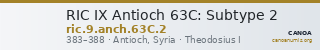 RIC IX Antioch 63C: Subtype 2 — CANOA