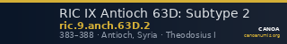 RIC IX Antioch 63D: Subtype 2 — CANOA